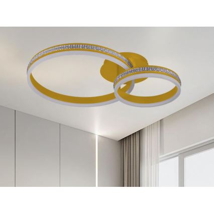 LED Stmívatelný přisazený lustr LED/110W/230V 3000-6500K + dálkové ovládání