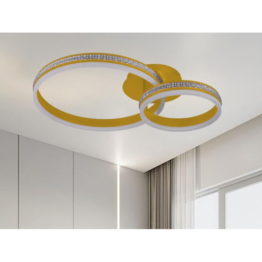 LED Stmívatelný přisazený lustr LED/110W/230V 3000-6500K + dálkové ovládání