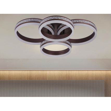 LED Stmívatelný přisazený lustr LED/150W/230V 3000-6500K + dálkové ovládání