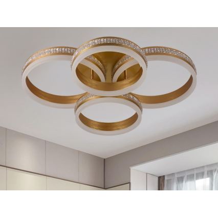 LED Stmívatelný přisazený lustr LED/150W/230V 3000-6500K + dálkové ovládání
