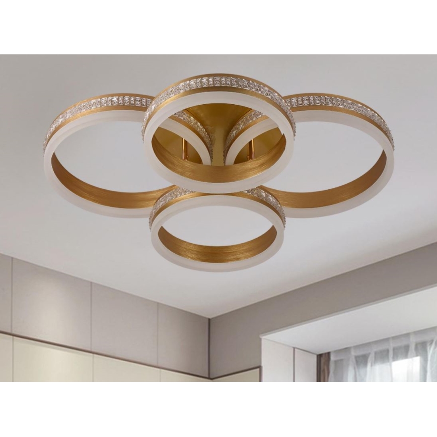 LED Stmívatelný přisazený lustr LED/150W/230V 3000-6500K + dálkové ovládání