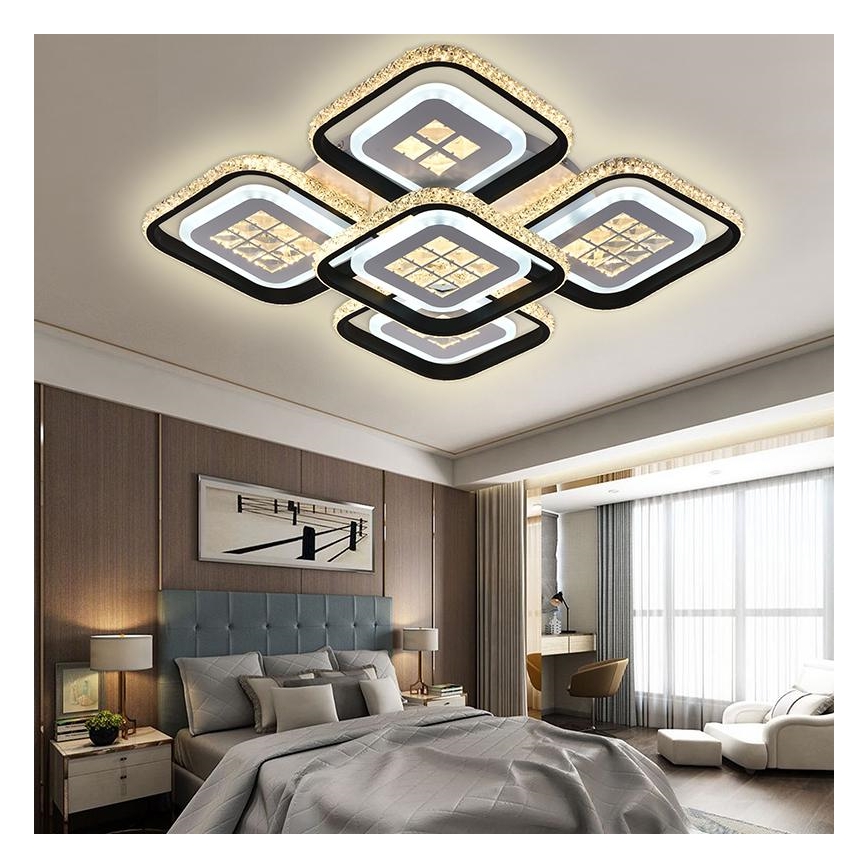 LED Stmívatelný přisazený lustr LED/180W/230V 3000-6500K + dálkové ovládání