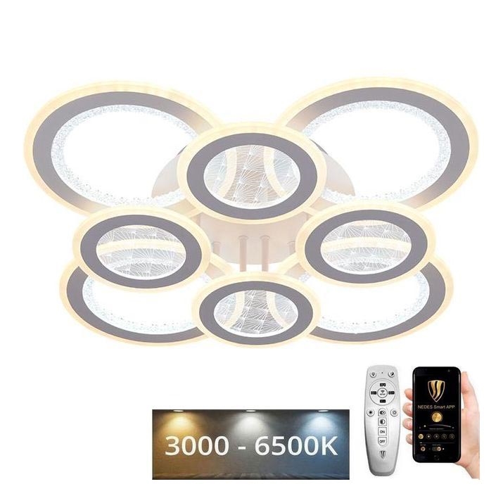 LED Stmívatelný přisazený lustr LED/200W/230V 3000-6500K + dálkové ovládání