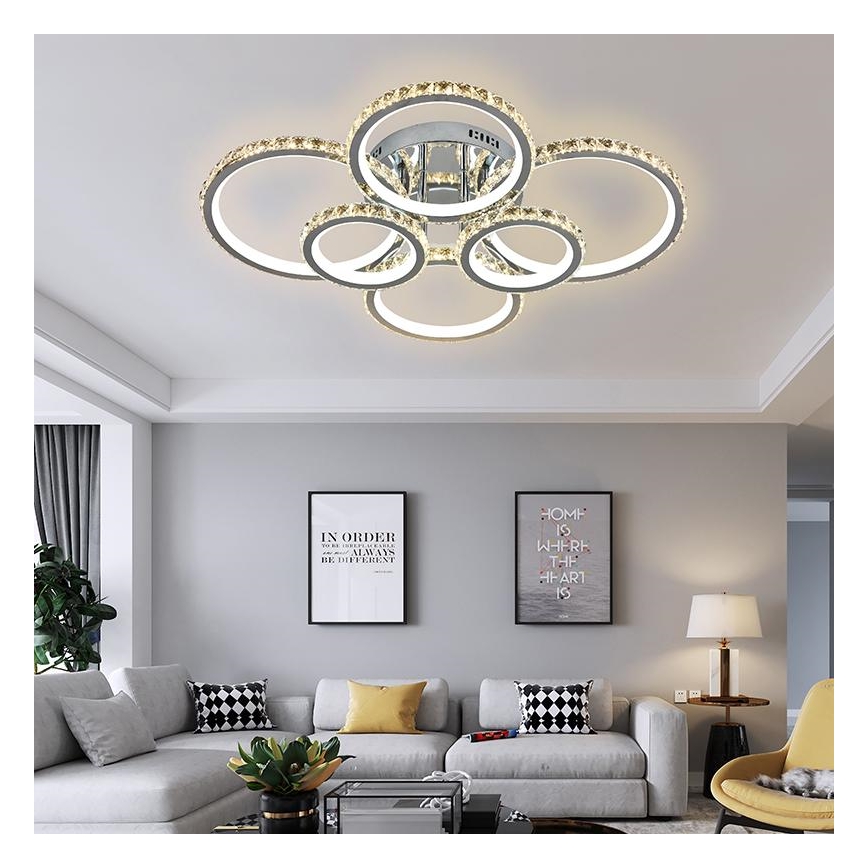 LED Stmívatelný přisazený lustr LED/205W/230V 3000-6500K + dálkové ovládání