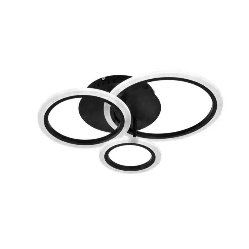 LED Stmívatelný přisazený lustr LED/40W/230V 3000-6500K černá + dálkové ovládání