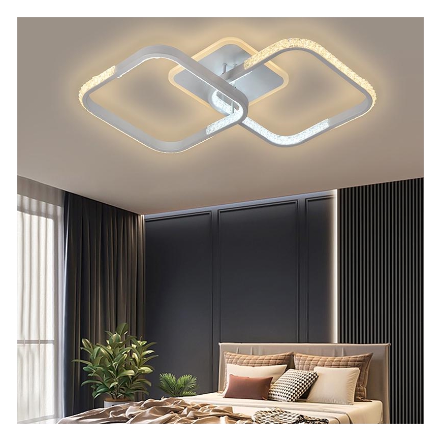 LED Stmívatelný přisazený lustr LED/55W/230V 3000-6500K + dálkové ovládání