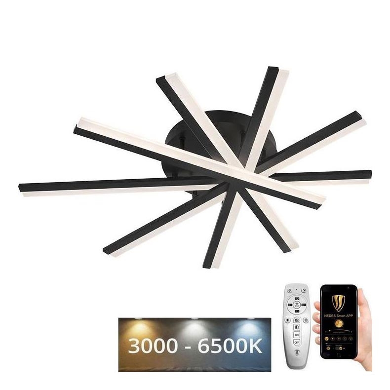 LED Stmívatelný přisazený lustr LED/75W/230V 3000-6500K + dálkové ovládání