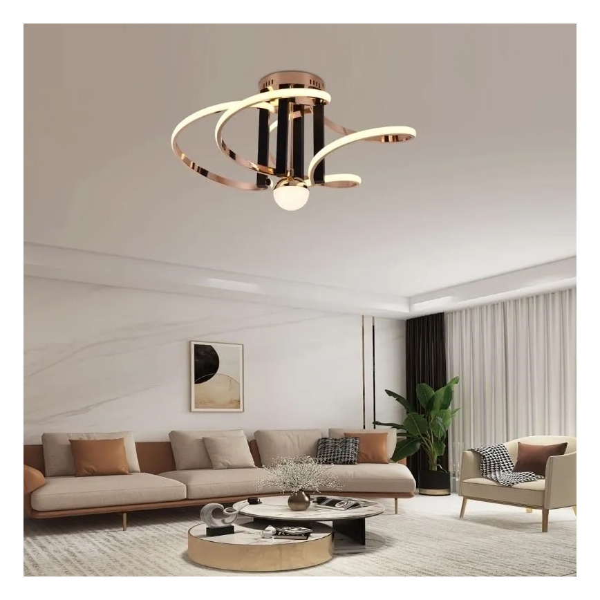 LED Stmívatelný přisazený lustr LED/80W/230V 3000-6500K + dálkové ovládání