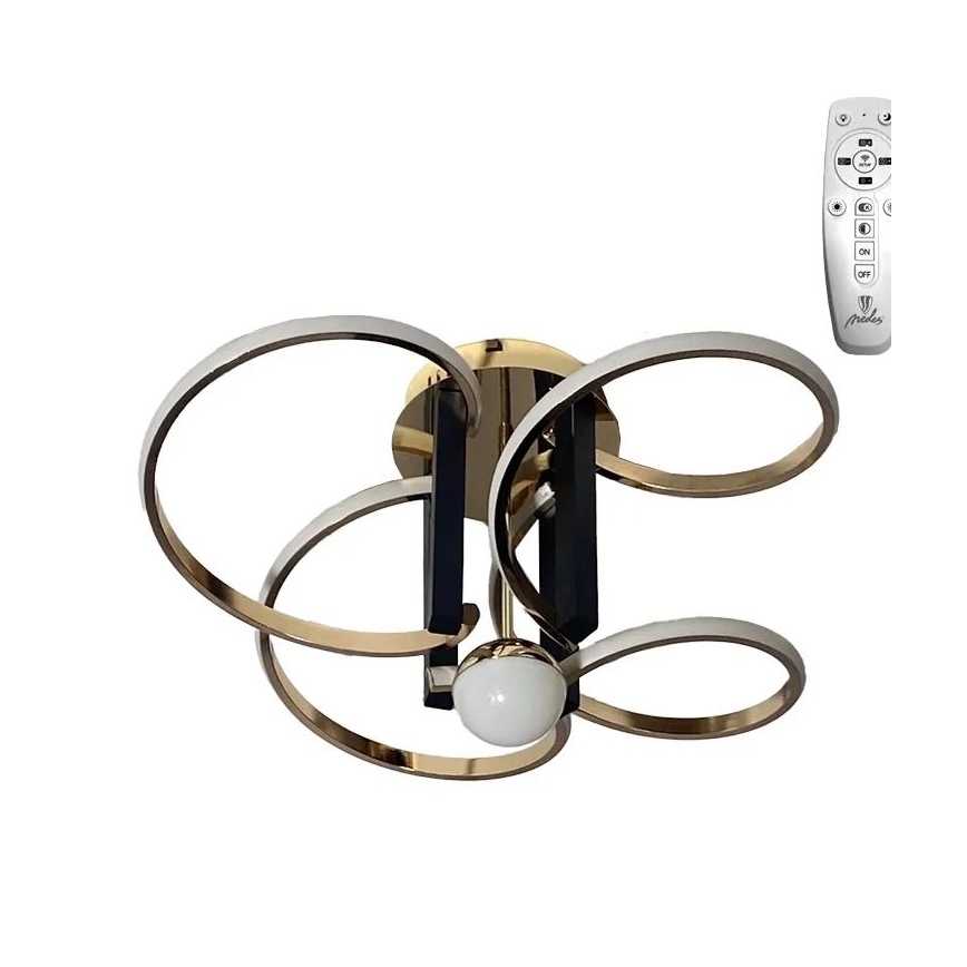 LED Stmívatelný přisazený lustr LED/80W/230V 3000-6500K + dálkové ovládání