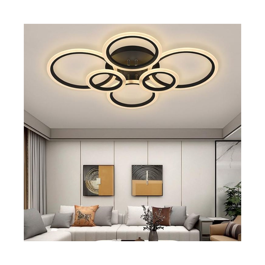 LED Stmívatelný přisazený lustr LED/85W/230V 3000-6500K + dálkové ovládání