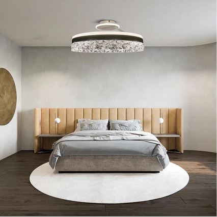 LED Stmívatelný přisazený lustr LED/86W/230V 3000-6500K bílá + dálkové ovládání