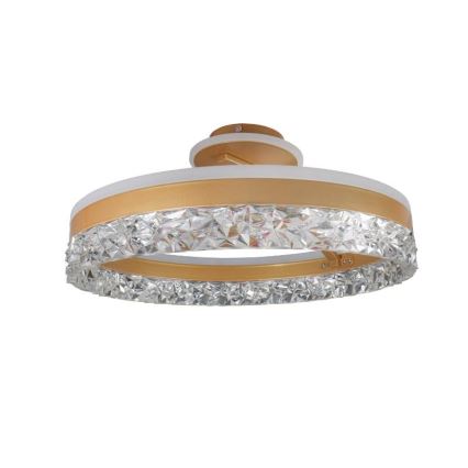 LED Stmívatelný přisazený lustr LED/86W/230V 3000-6500K zlatá + dálkové ovládání