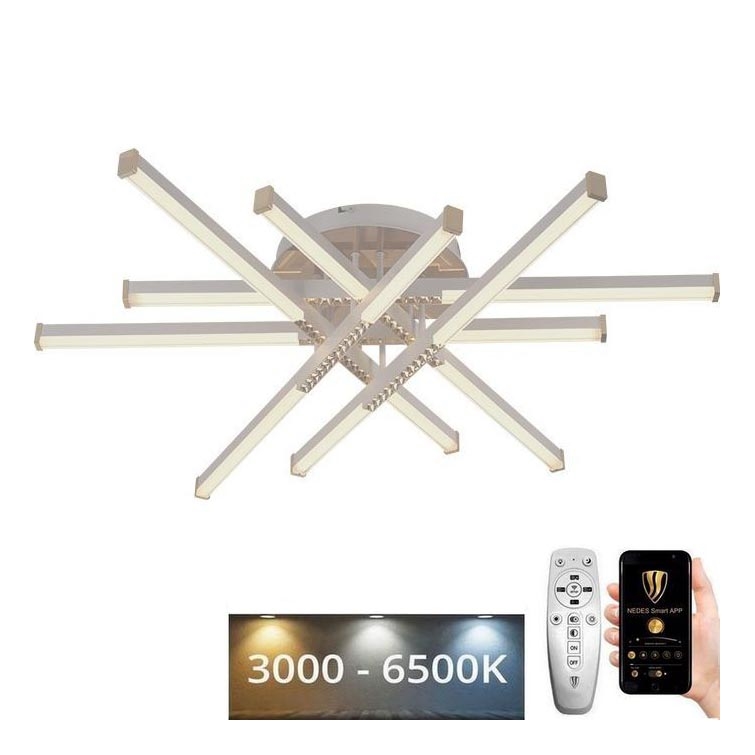 LED Stmívatelný přisazený lustr LED/90W/230V 3000-6500K + dálkové ovládání