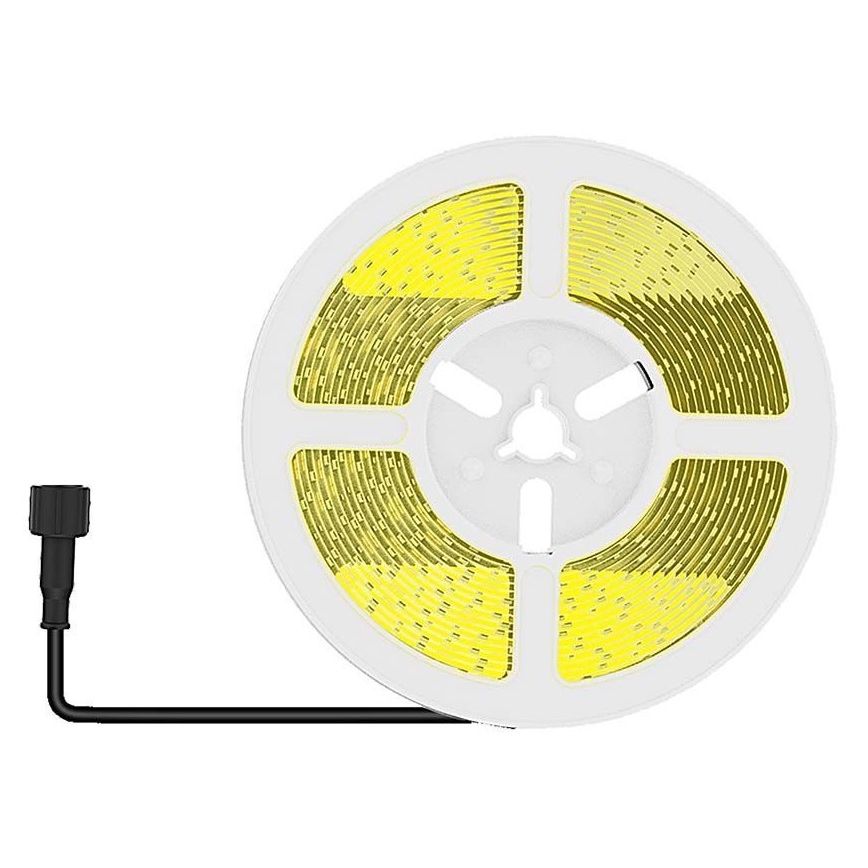 LED Stmívatelný solární pásek LED/1,2W/3,7V 3000K IP67 5m + dálkové ovládání