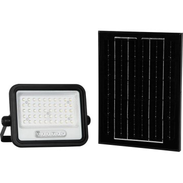 LED Stmívatelný solární reflektor LED/100W/3,2V 2000-8000K IP65 5000 mAh černá + dálkové ovládání