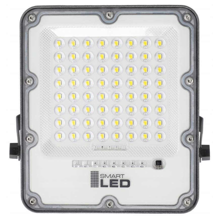 LED Stmívatelný solární reflektor LED/100W/3,2V 5000K 10500 mAh IP65 černá + dálkové ovládání