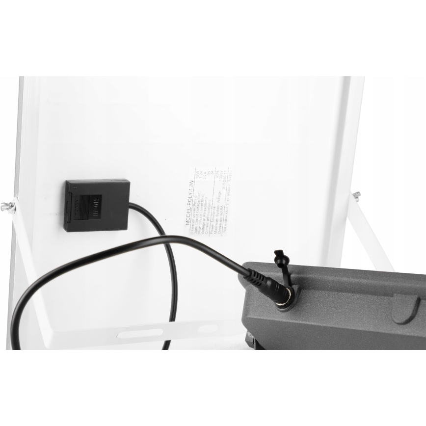 LED Stmívatelný solární reflektor LED/100W/3,2V 5000K 10500 mAh IP65 černá + dálkové ovládání