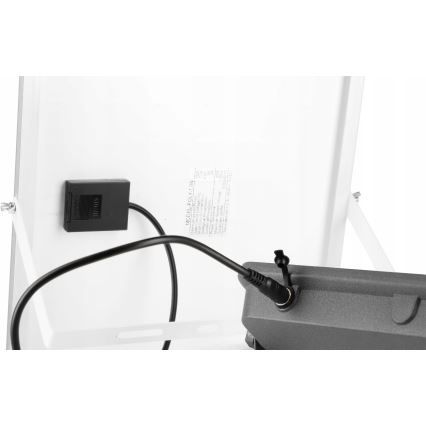 LED Stmívatelný solární reflektor LED/150W/3,2V 5000K 15000 mAh IP65 černá + dálkové ovládání