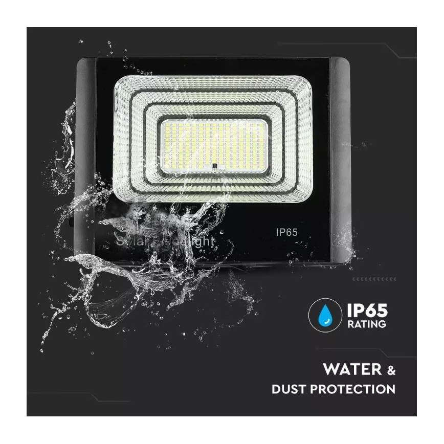LED Stmívatelný solární reflektor LED/16W/3,2V 4000K IP65 10000 mAh + dálkové ovládání