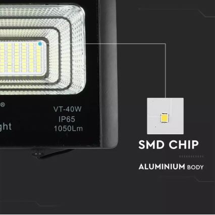 LED Stmívatelný solární reflektor LED/16W/3,2V 4000K IP65 + dálkové ovládání