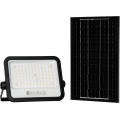 LED Stmívatelný solární reflektor LED/200W/3,2V 2000-8000K IP65 10000 mAh černá + dálkové ovládání