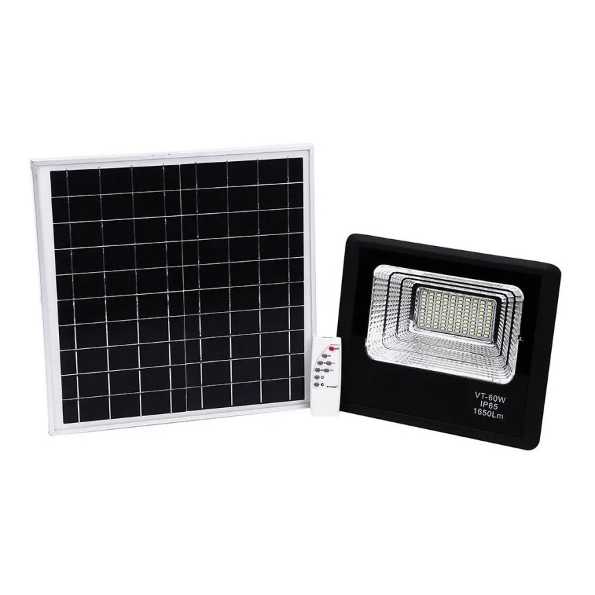 LED Stmívatelný solární reflektor LED/20W/6,4V 4000K IP65 10000 mAh + dálkové ovládání