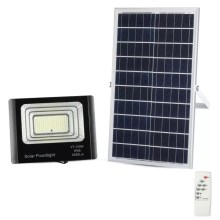 LED Stmívatelný solární reflektor LED/35W/10V 4000K IP65 + dálkové ovládání