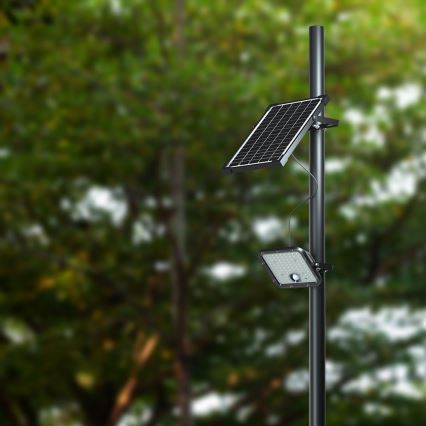 LED Stmívatelný solární reflektor se senzorem LED/10W/3,7V 4000/6000K IP65 + dálkové ovládání