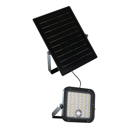 LED Stmívatelný solární reflektor se senzorem LED/10W/3,7V 4000/6000K IP65 + dálkové ovládání