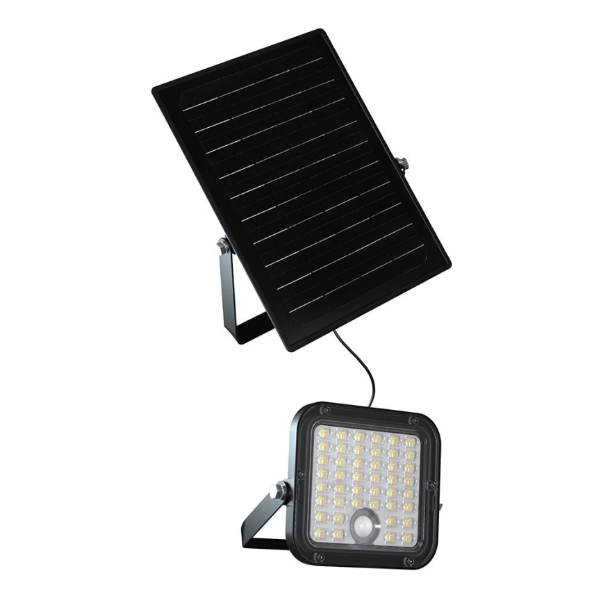 LED Stmívatelný solární reflektor se senzorem LED/10W/3,7V 4000/6000K IP65 + dálkové ovládání