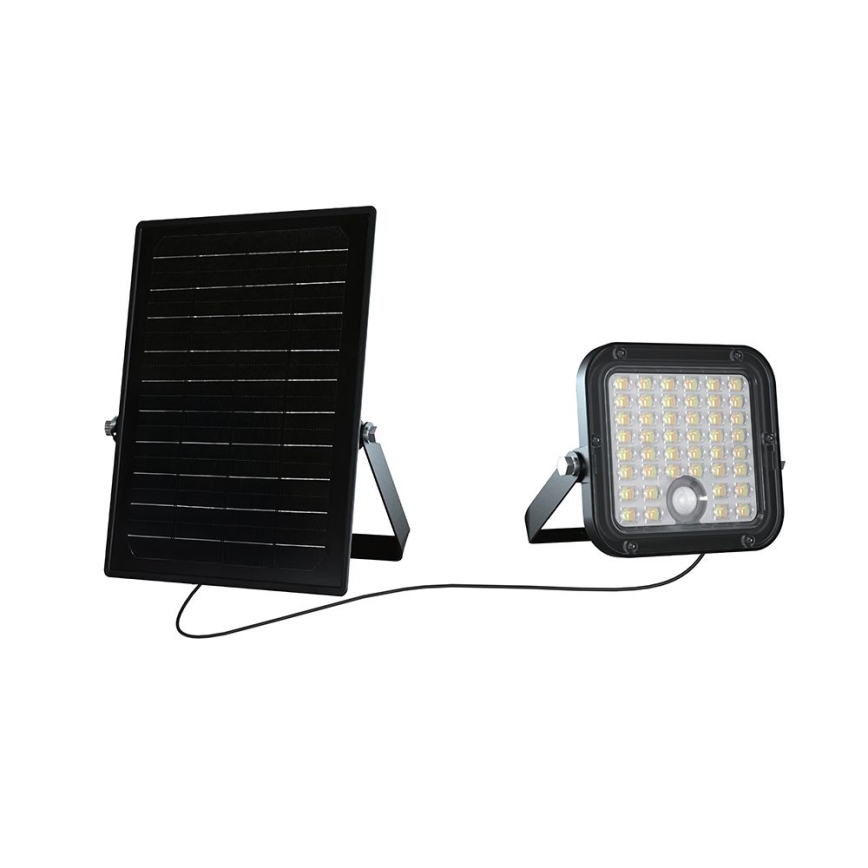 LED Stmívatelný solární reflektor se senzorem LED/10W/3,7V 4000/6000K IP65 + dálkové ovládání