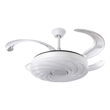 LED Stmívatelný stropní ventilátor LED/60W/230V 3000-6000K pr. 50 cm bílá + dálkové ovládání