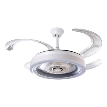 LED Stmívatelný stropní ventilátor LED/60W/230V 3000-6000K pr. 50 cm bílá + dálkové ovládání