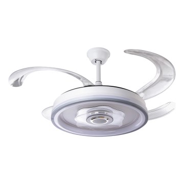 LED Stmívatelný stropní ventilátor LED/70W/230V 3000-6000K pr. 50 cm bílá + dálkové ovládání