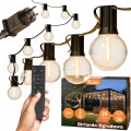 LED Stmívatelný venkovní dekorační řetěz 36xE12/1W/24/230V 22,35 m IP65 černá + dálkové ovládání