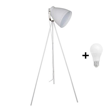 LED Stojací lampa 1xE27/10W/230V bílá 145cm