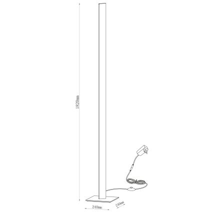 LED Stojací lampa BERNADETTA LED/28W/230V 4000K černá