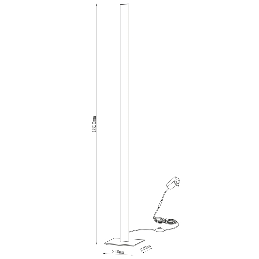 LED Stojací lampa BERNADETTA LED/28W/230V 4000K černá