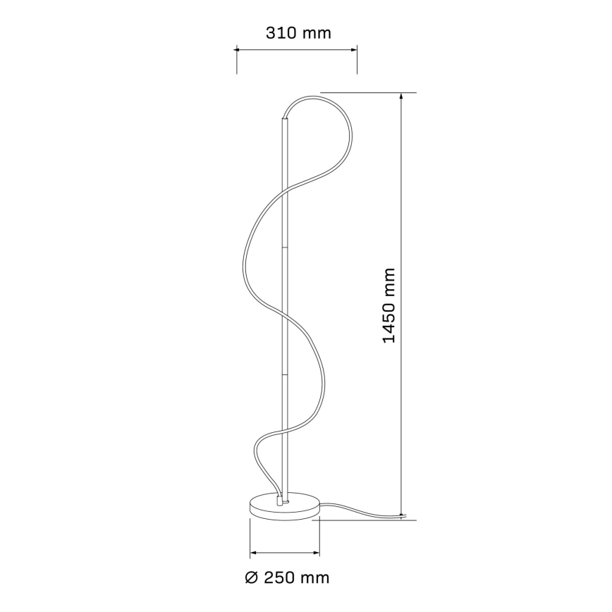 LED Stojací lampa EMMA LED/36W/230V černá