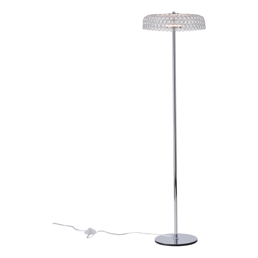 LED Stojací lampa PERFORATO LED/10W/230V 3000K lesklý chrom