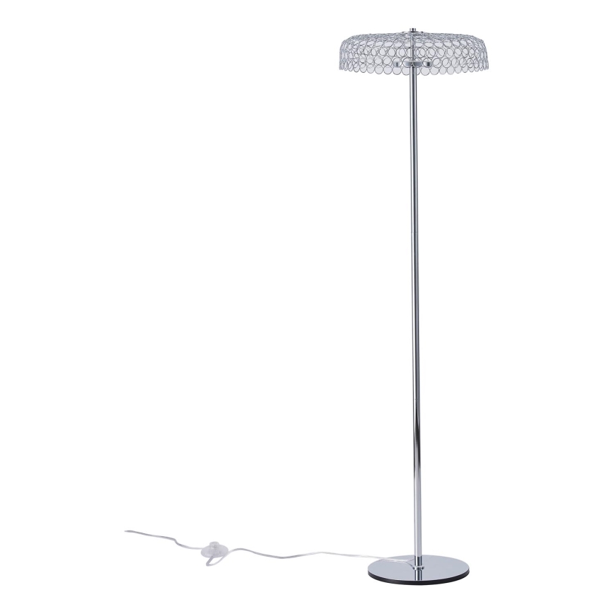 LED Stojací lampa PERFORATO LED/10W/230V 3000K lesklý chrom