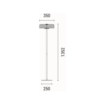 LED Stojací lampa PERFORATO LED/10W/230V 3000K lesklý chrom