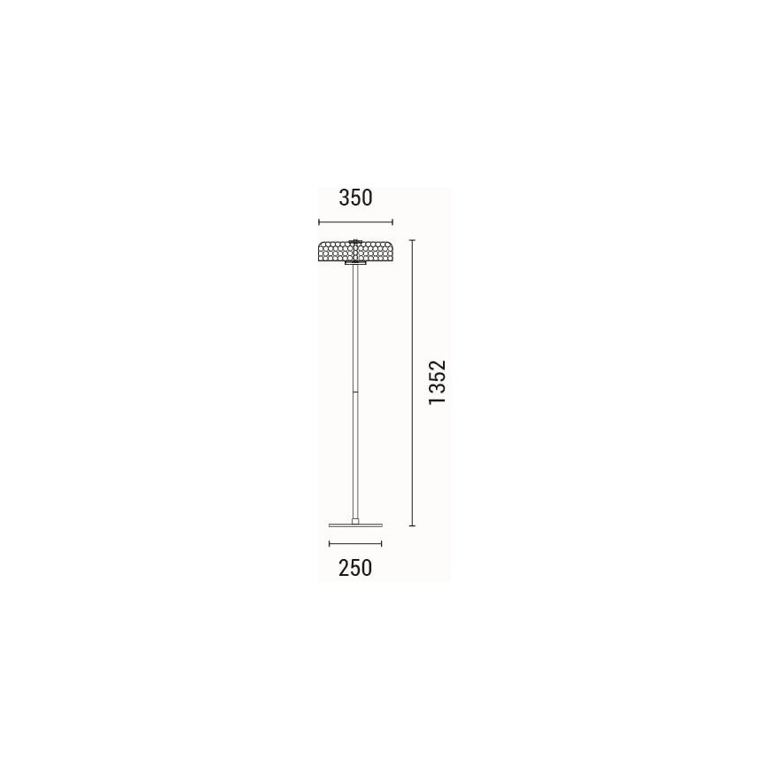 LED Stojací lampa PERFORATO LED/10W/230V 3000K lesklý chrom