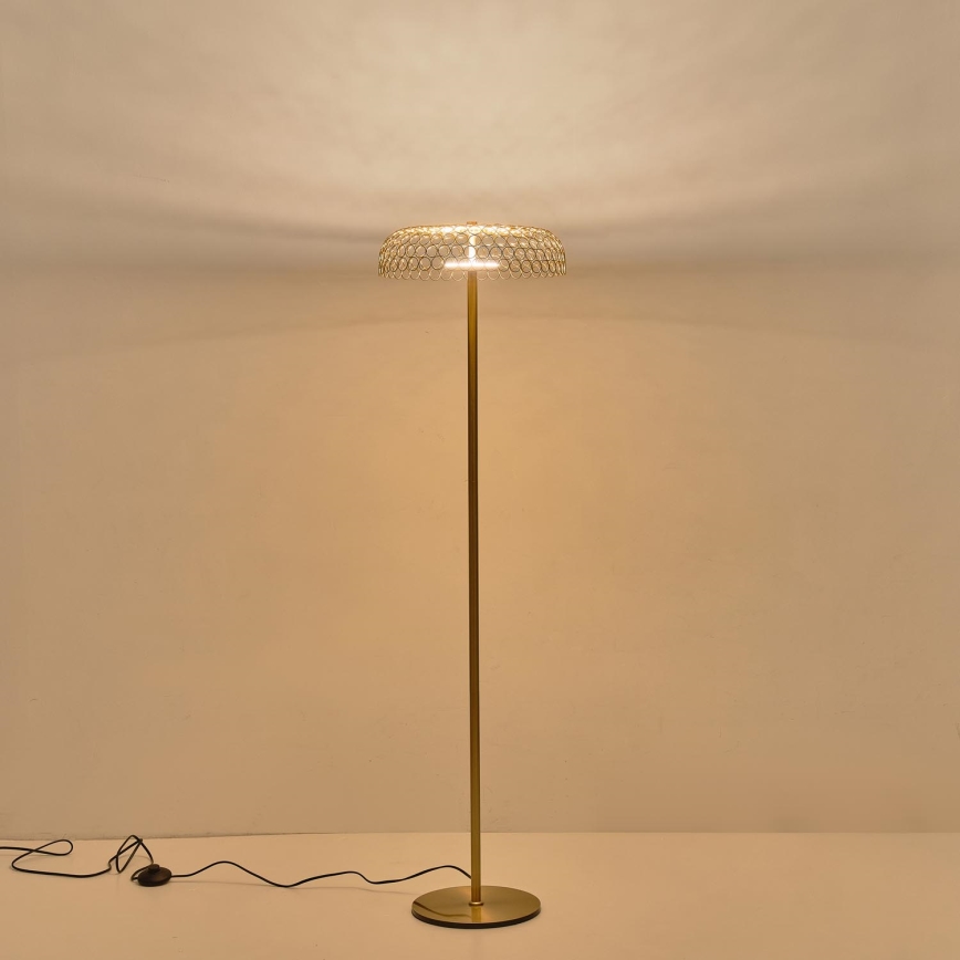 LED Stojací lampa PERFORATO LED/10W/230V 3000K zlatá