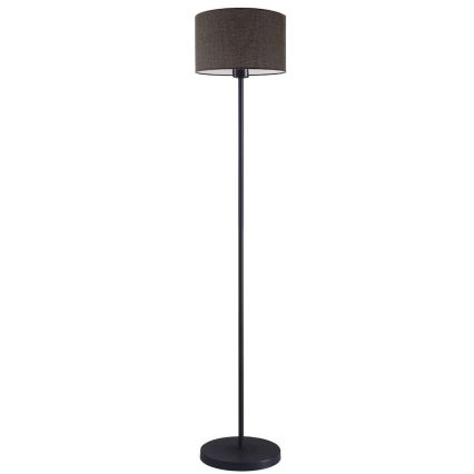 LED Stojací lampa TUNJA 1xE27/20W/230V pr. 30 cm černá/hnědá