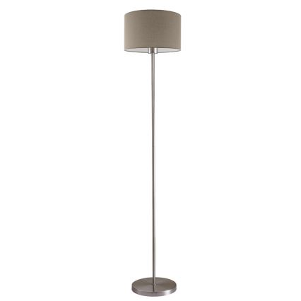 LED Stojací lampa TUNJA 1xE27/20W/230V pr. 30 cm matný chrom/taupe