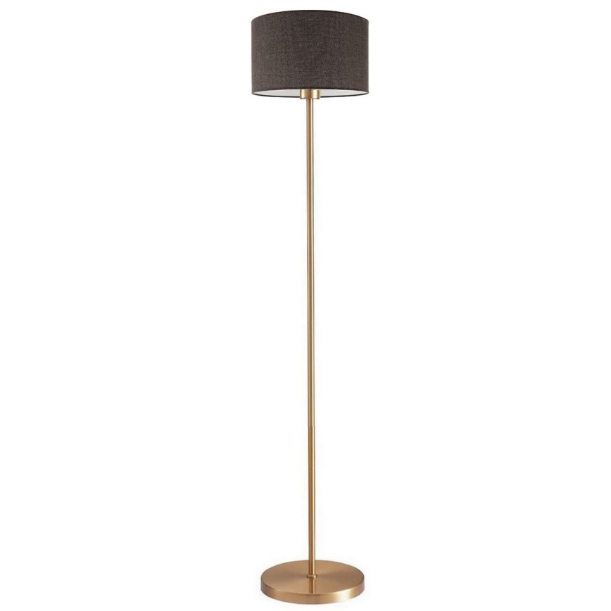 LED Stojací lampa TUNJA 1xE27/20W/230V pr. 30 cm zlatá/hnědá