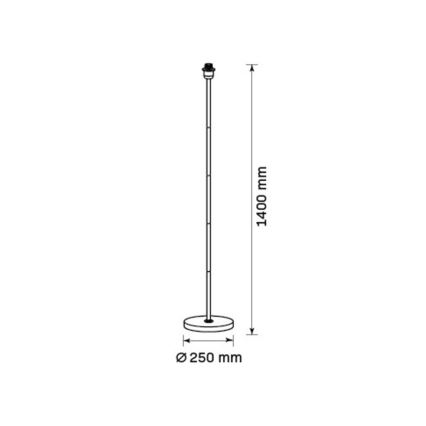 LED Stojací lampa TUNJA 1xE27/20W/230V pr. 30 cm zlatá/hnědá