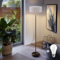 LED Stojací lampa TUNJA 1xE27/20W/230V pr. 38 cm černá/bílá