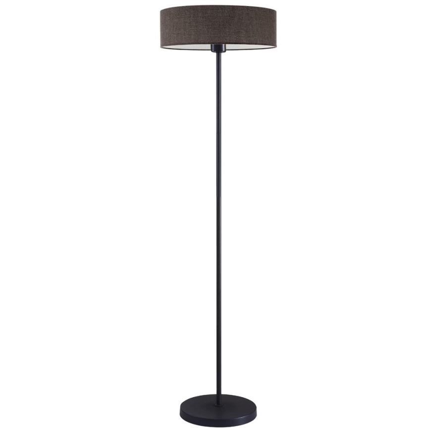LED Stojací lampa TUNJA 1xE27/20W/230V pr. 38 cm černá/hnědá